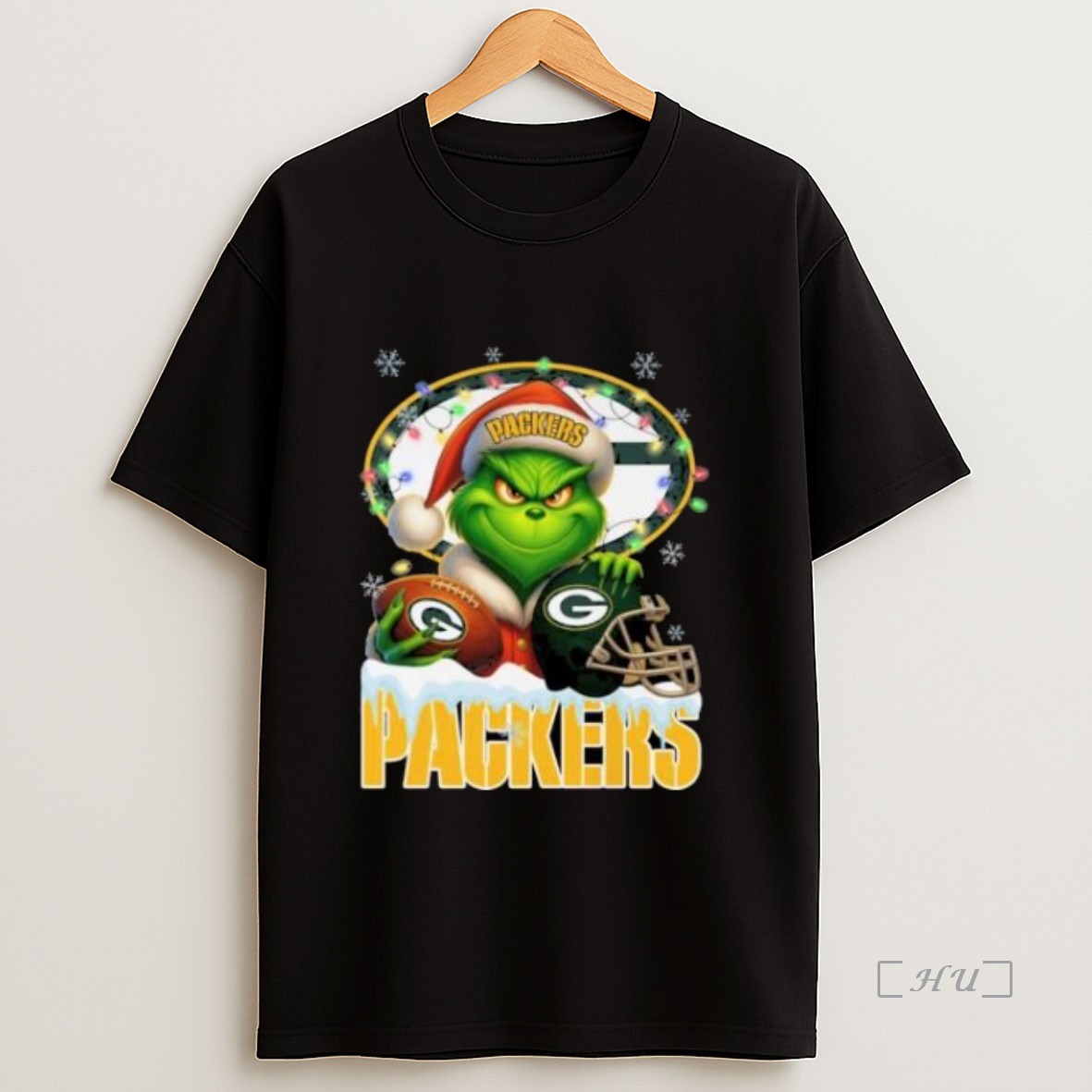 Officials Grinch X Green Bay Packers Ball And Helmet Merry Christmas Premium Shirt Sweatshirt Tee