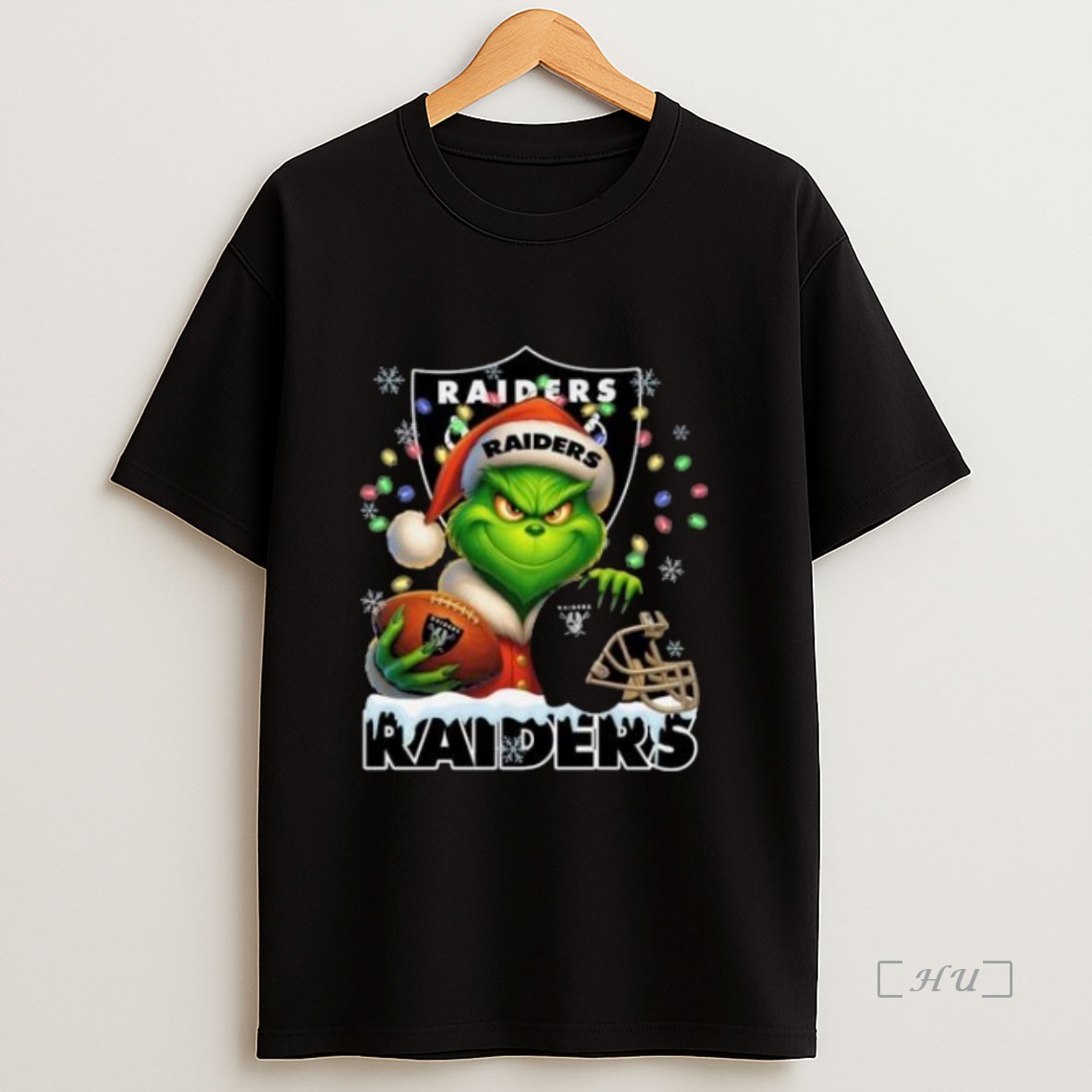 Officials Grinch X Las Vegas Raiders Ball And Helmet Merry Christmas Premium Shirt Sweatshirt Tee
