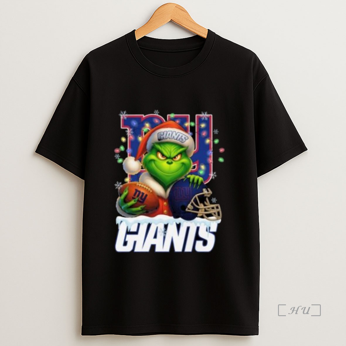 Officials Grinch X New York Giants Ball And Helmet Christmas Premium Shirt Sweatshirt Tee