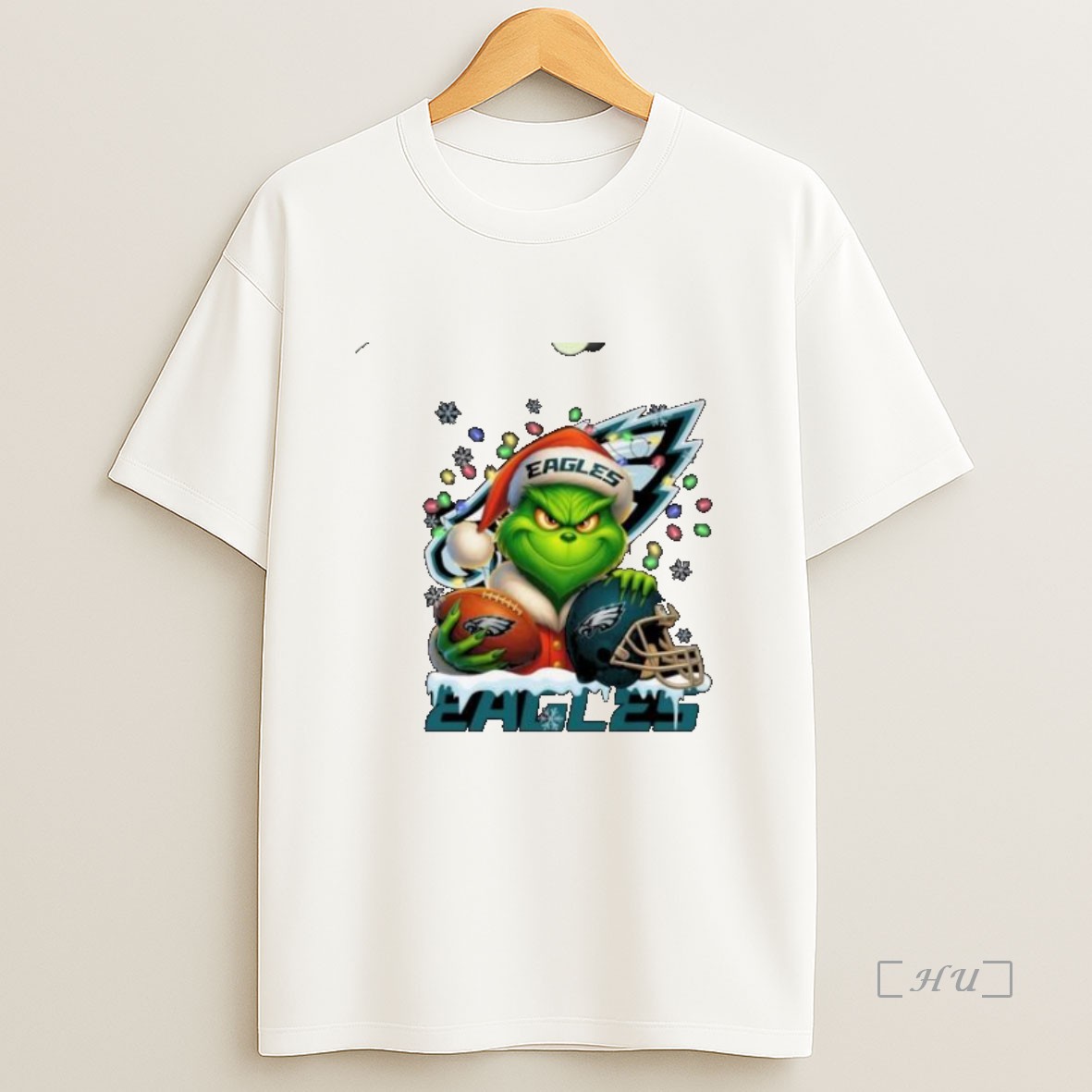 Officials Grinch X Philadelphia Eagles Ball And Helmet Merry Christmas Premium Shirt Sweatshirt Tee