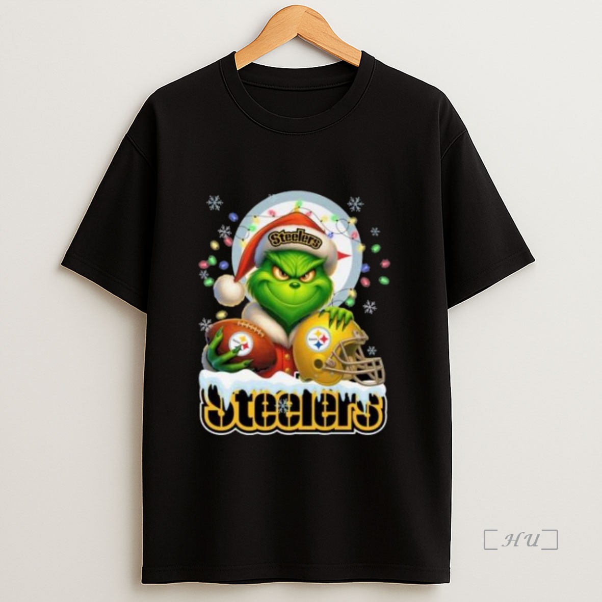 Officials Grinch X Pittsburgh Steelers Ball And Helmet Merry Christmas Premium Shirt Sweatshirt Tee
