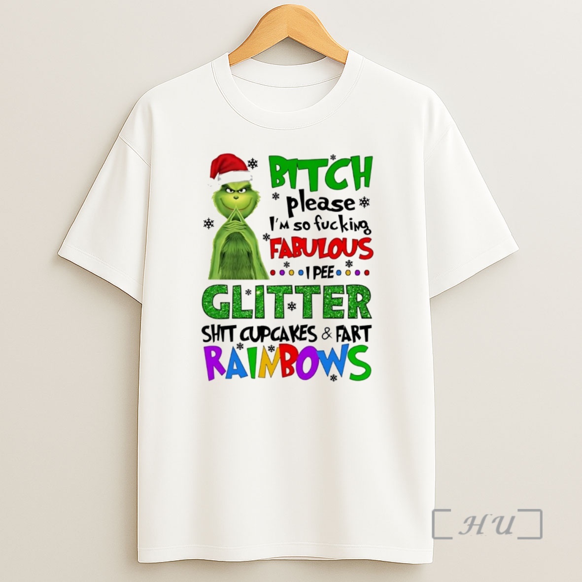 Officials Grinch Bitch Please Im So Fucking Fabulous Glitter Shit Cupcakes Christmas Premium Shirt Sweatshirt Tee