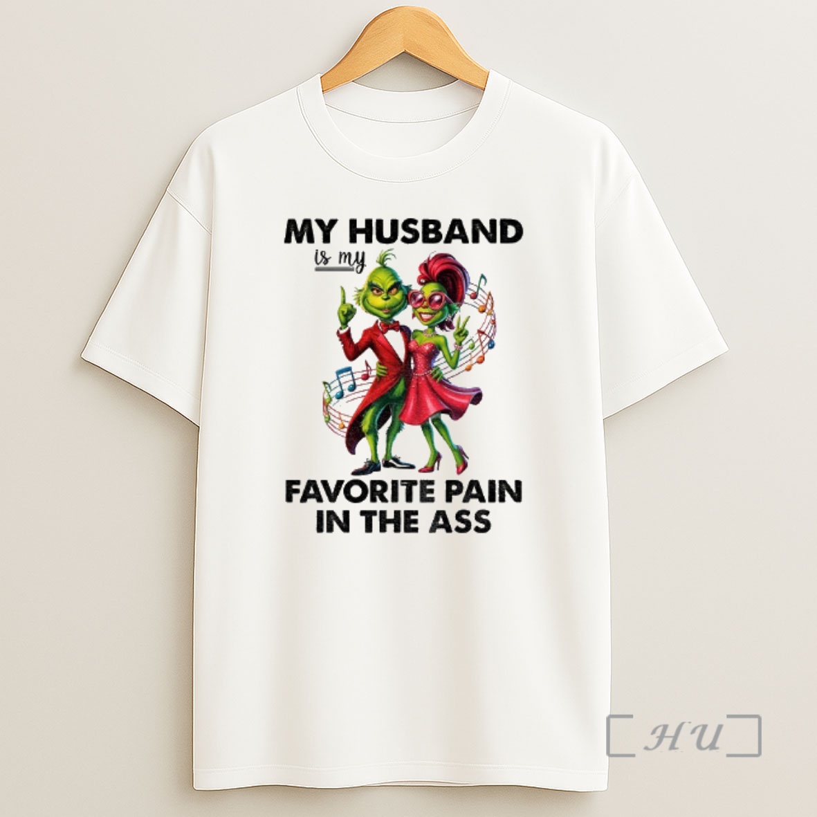 Officials Grinch Dancing My Husband Is My Favorite Pain In The Ass Merry Christmas Premium Shirt Sweatshirt Tee