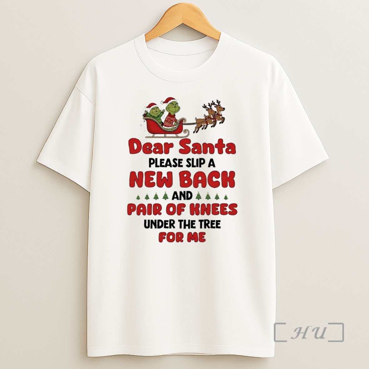 Officials Grinch Dear Santa Please Slip A New Back Pair Of Knees Christmas Premium Shirt Sweatshirt Tee