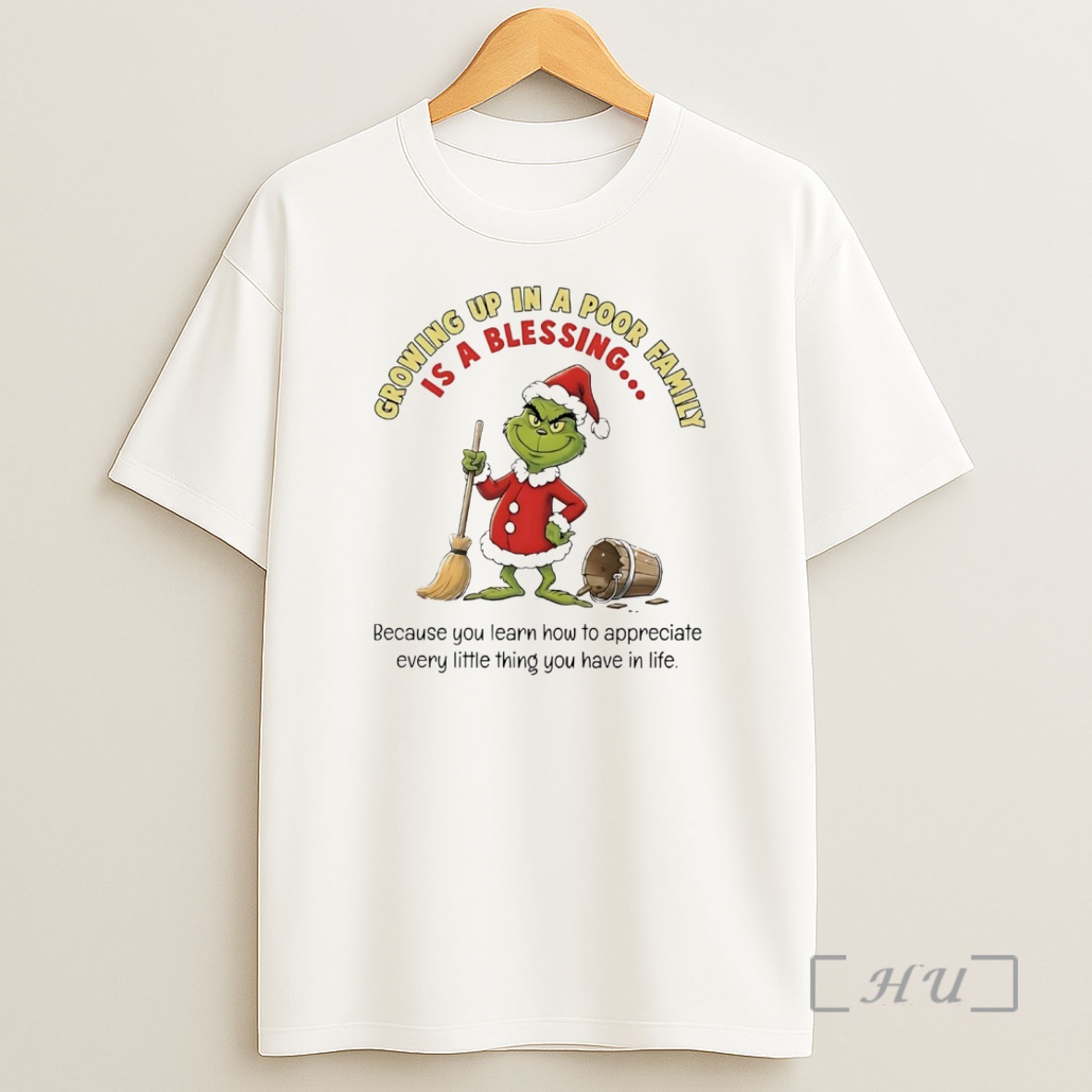 Officials Grinch Growing Up In A Poor Family Is A Blessing Christmas Premium Shirt Sweatshirt Tee