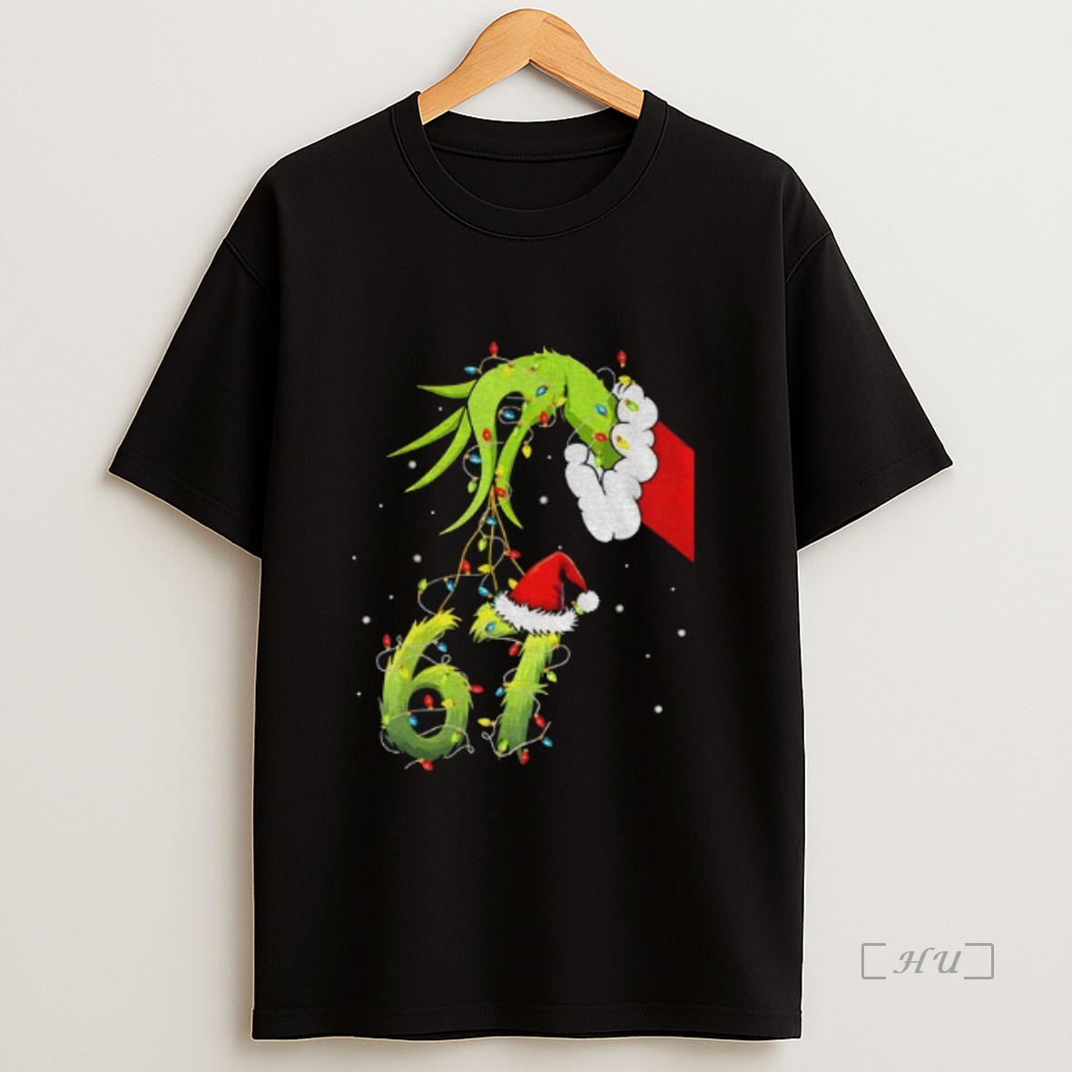 Officials Grinch Hand Holding Six Seven 6 7 Merry Christmas Premium Shirt Sweatshirt Tee