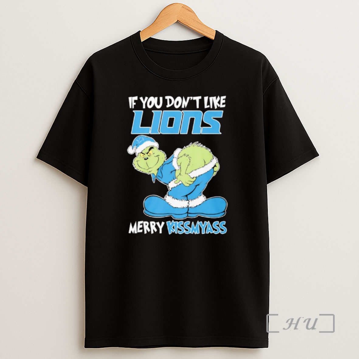 Officials Grinch If You Dont Like Detroit Lions Merry Kissmyass Premium Shirt Sweatshirt Tee