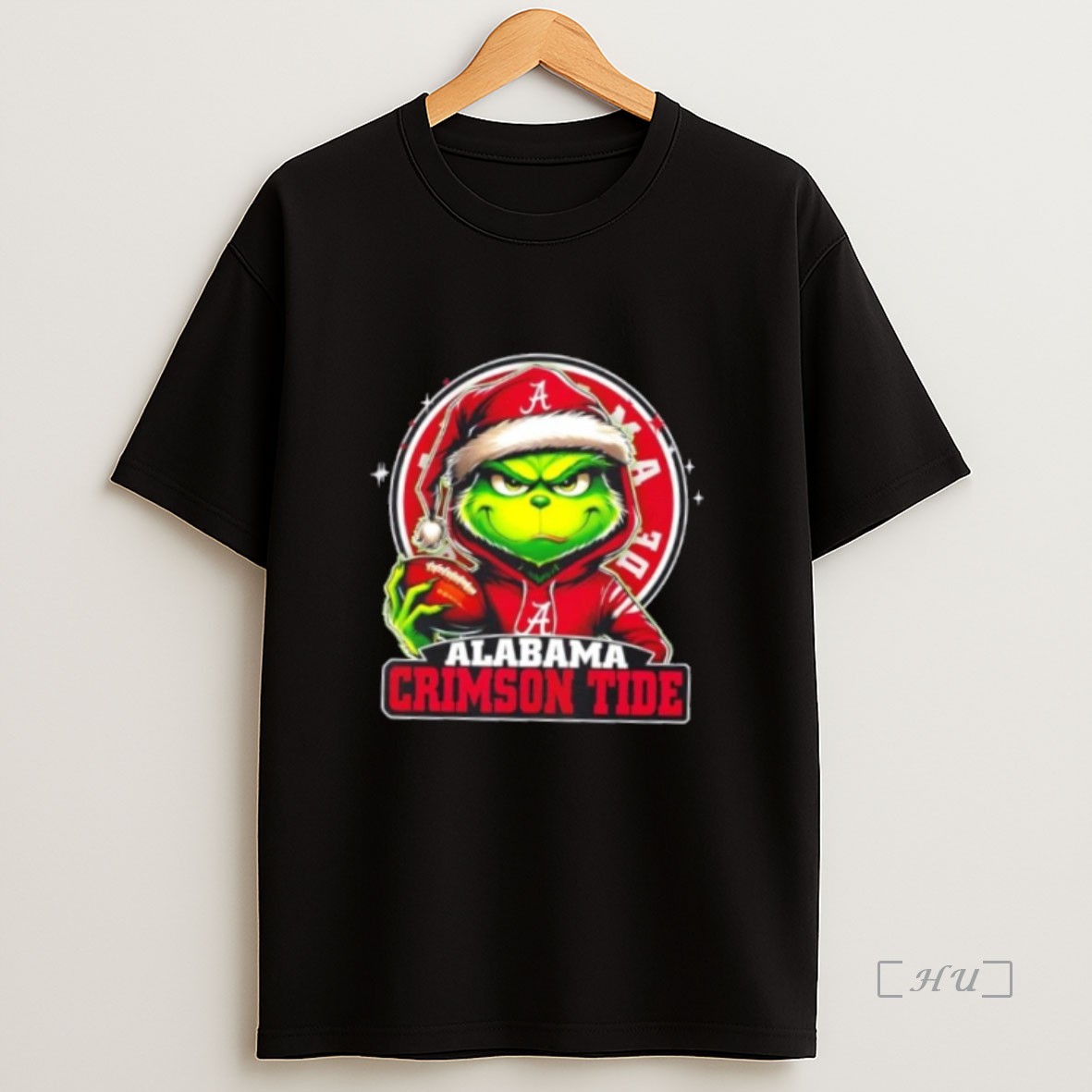 Officials Grinch Is Holding A Ball And Smiling At Alabama Crimson Tide Fans Christmas Premium Shirt Sweatshirt Tee
