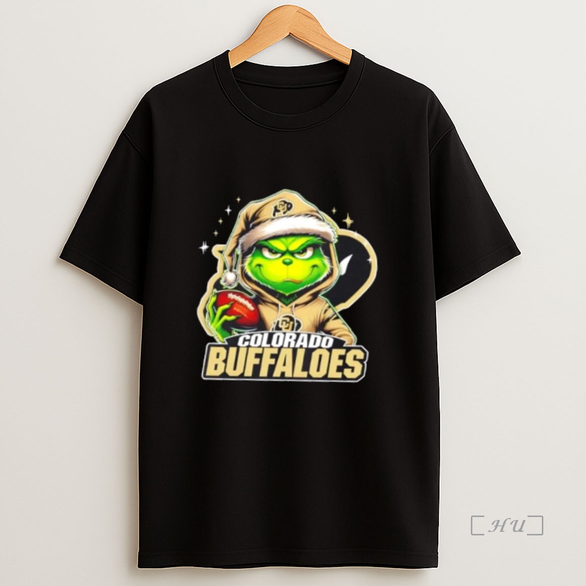 Officials Grinch Is Holding A Ball And Smiling At Colorado Buffaloes Fans Christmas Premium Shirt Sweatshirt Tee
