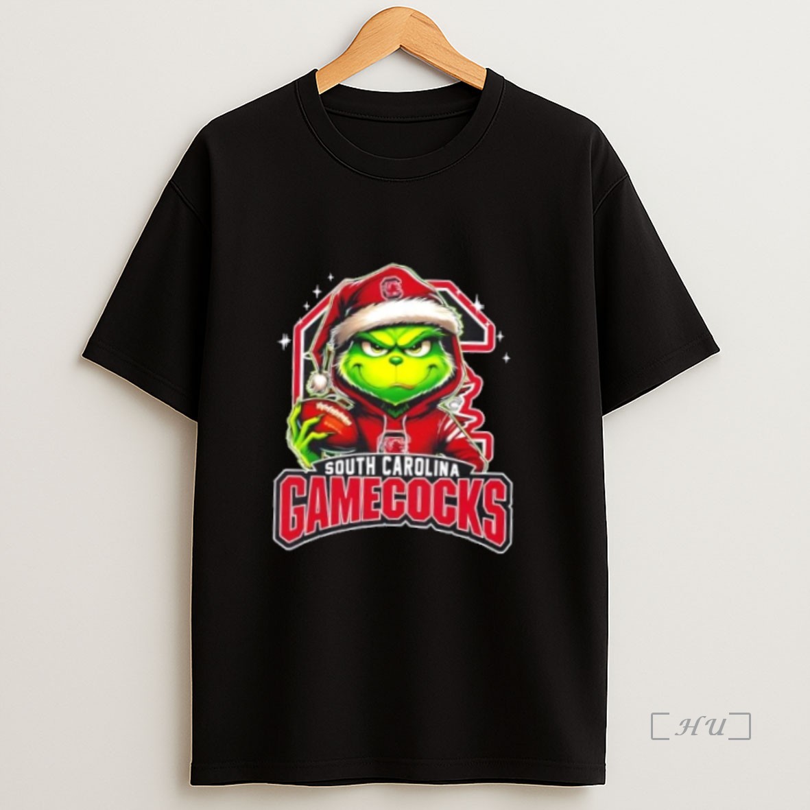 Officials Grinch Is Holding A Ball And Smiling At South Carolina Gamecocks Fans Christmas Premium Shirt Sweatshirt Tee