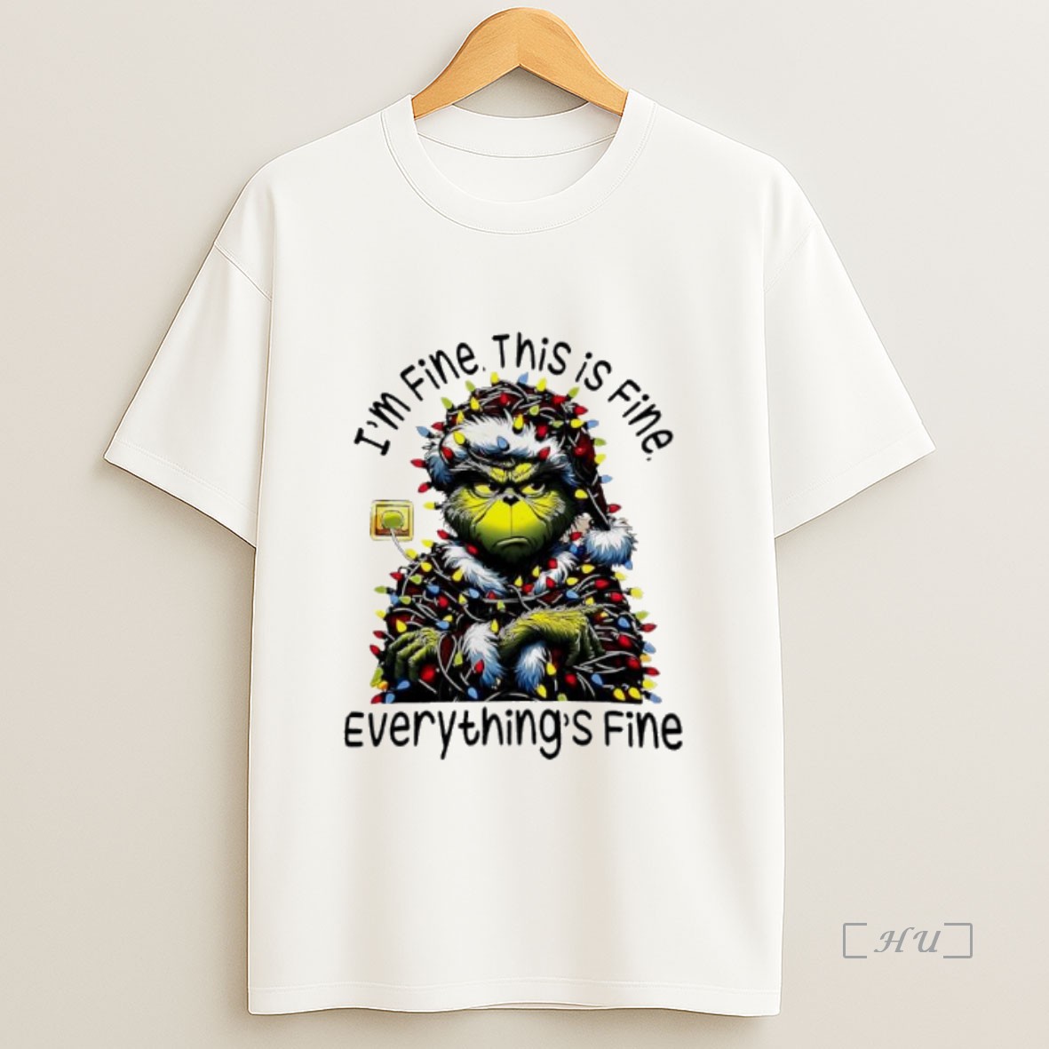 Officials Grinch Light Im Fine This Is Fine Everythings Fine Premium Shirt Sweatshirt Tee