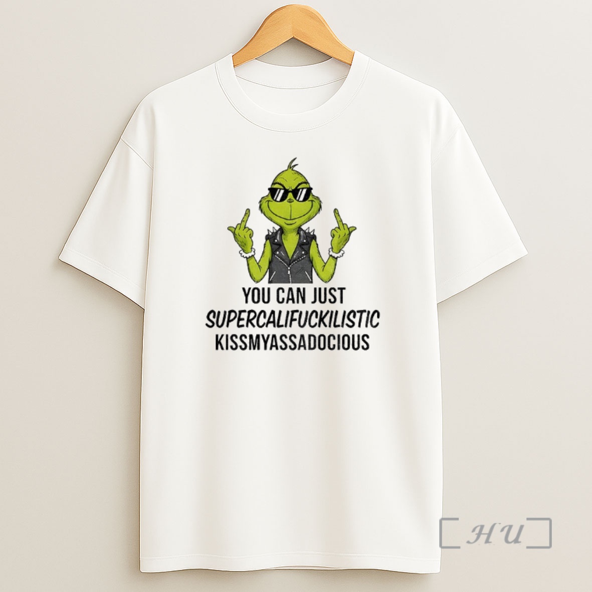 Officials Grinch Middle Finger You Can Just Supercalifuckilistic Kismyassadocious Christmas Premium Shirt Sweatshirt Tee