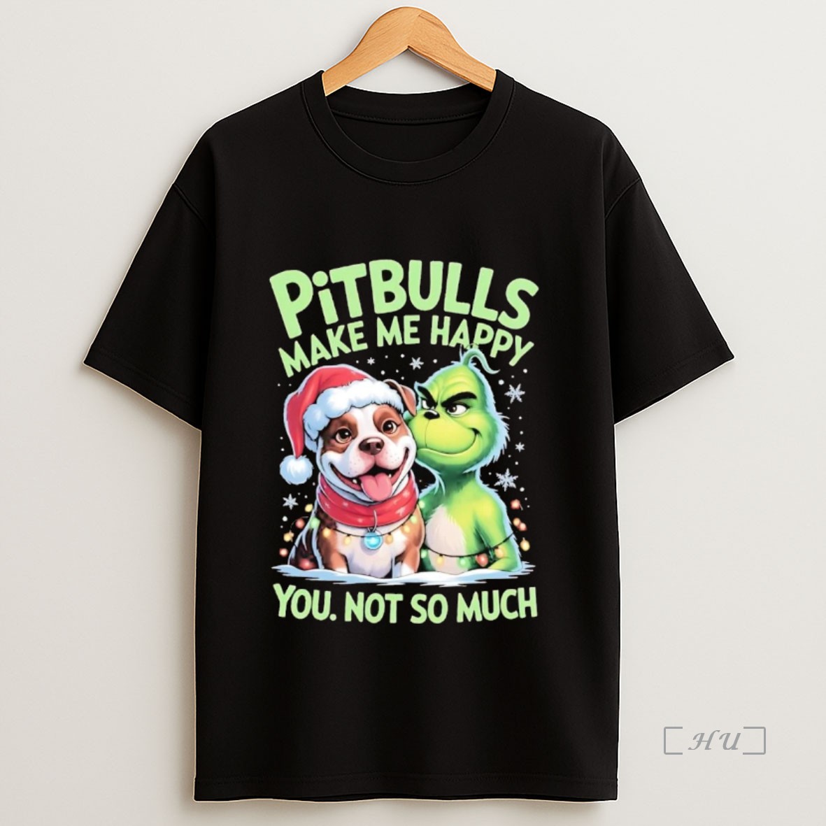 Officials Grinch Pitbulls Make Me Happy You Not So Much Christmas Premium Shirt Sweatshirt Tee