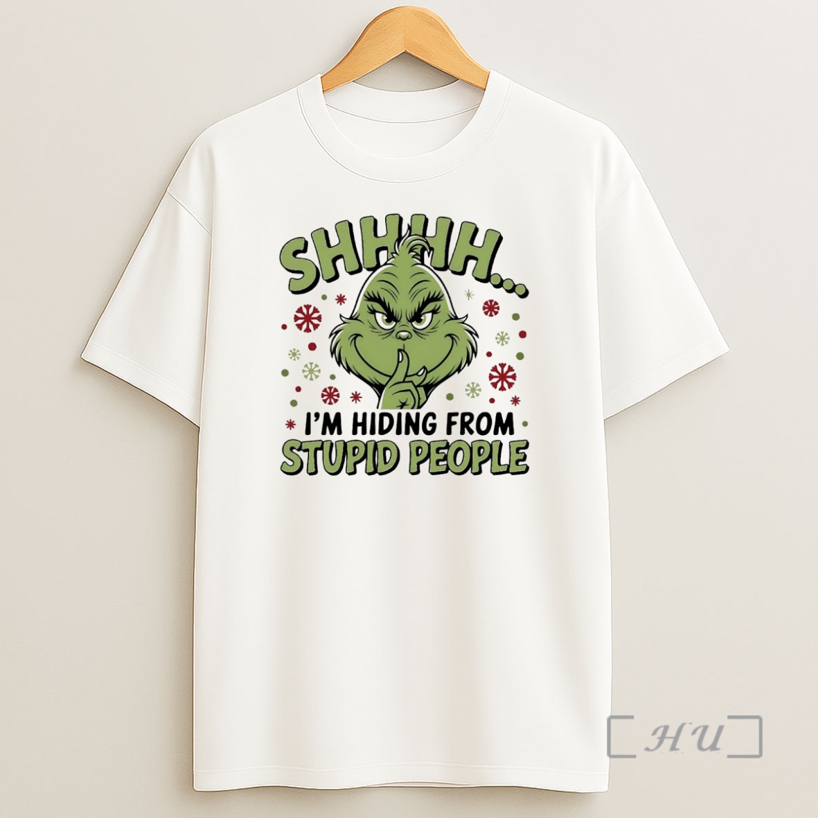Officials Grinch Shhh Im Hiding From Stupid People Christmas Premium Shirt Sweatshirt Tee