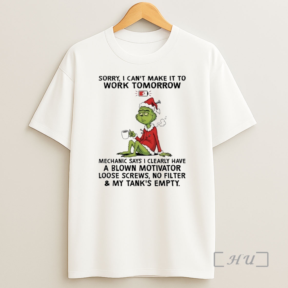 Officials Grinch Sorry I Cant Make It To Work Tomorrow A Blown Motivator Christmas Premium Shirt Sweatshirt Tee