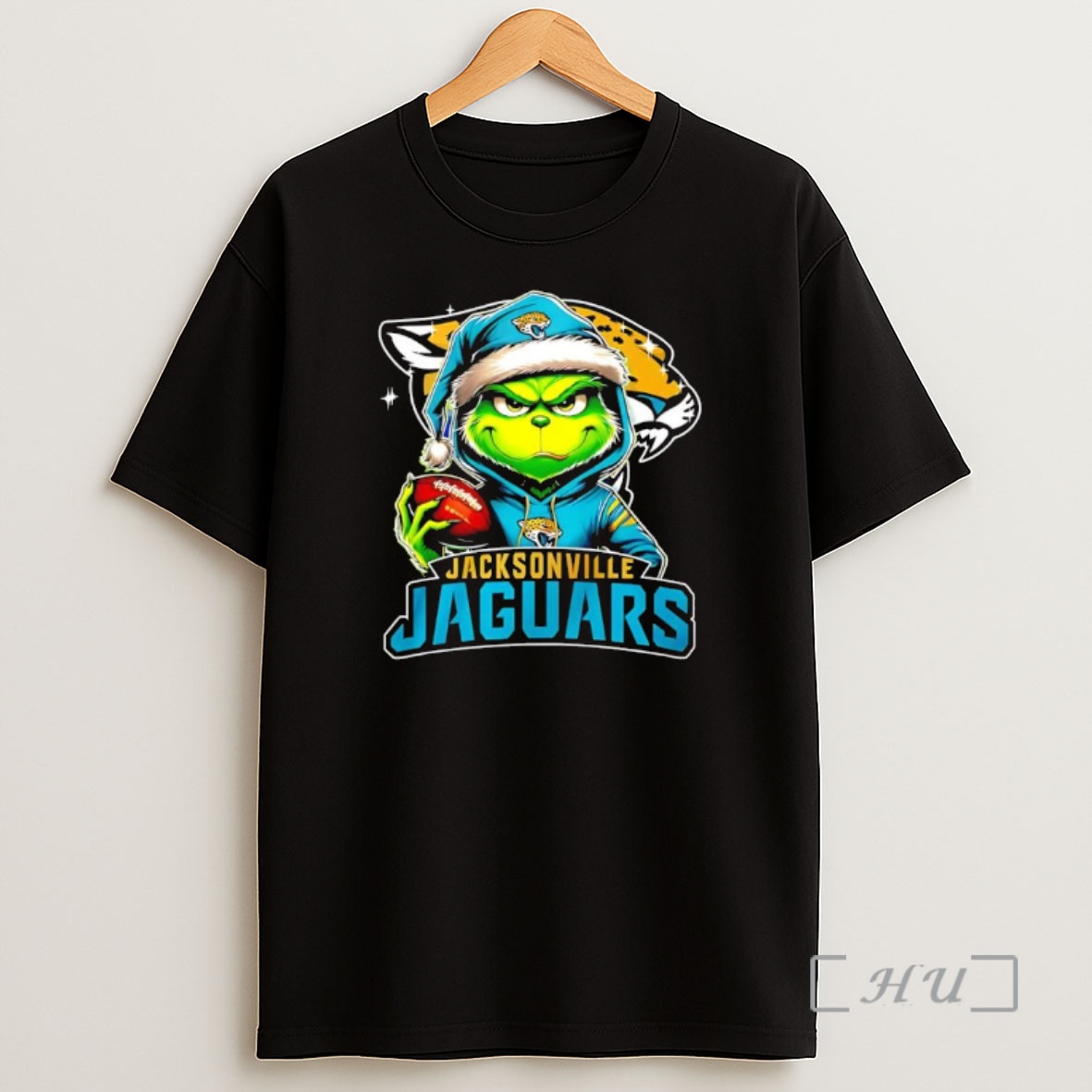 Officials Grinch Wearing Santa X Jacksonville Jaguars Hat Christmas Premium Shirt Sweatshirt Tee