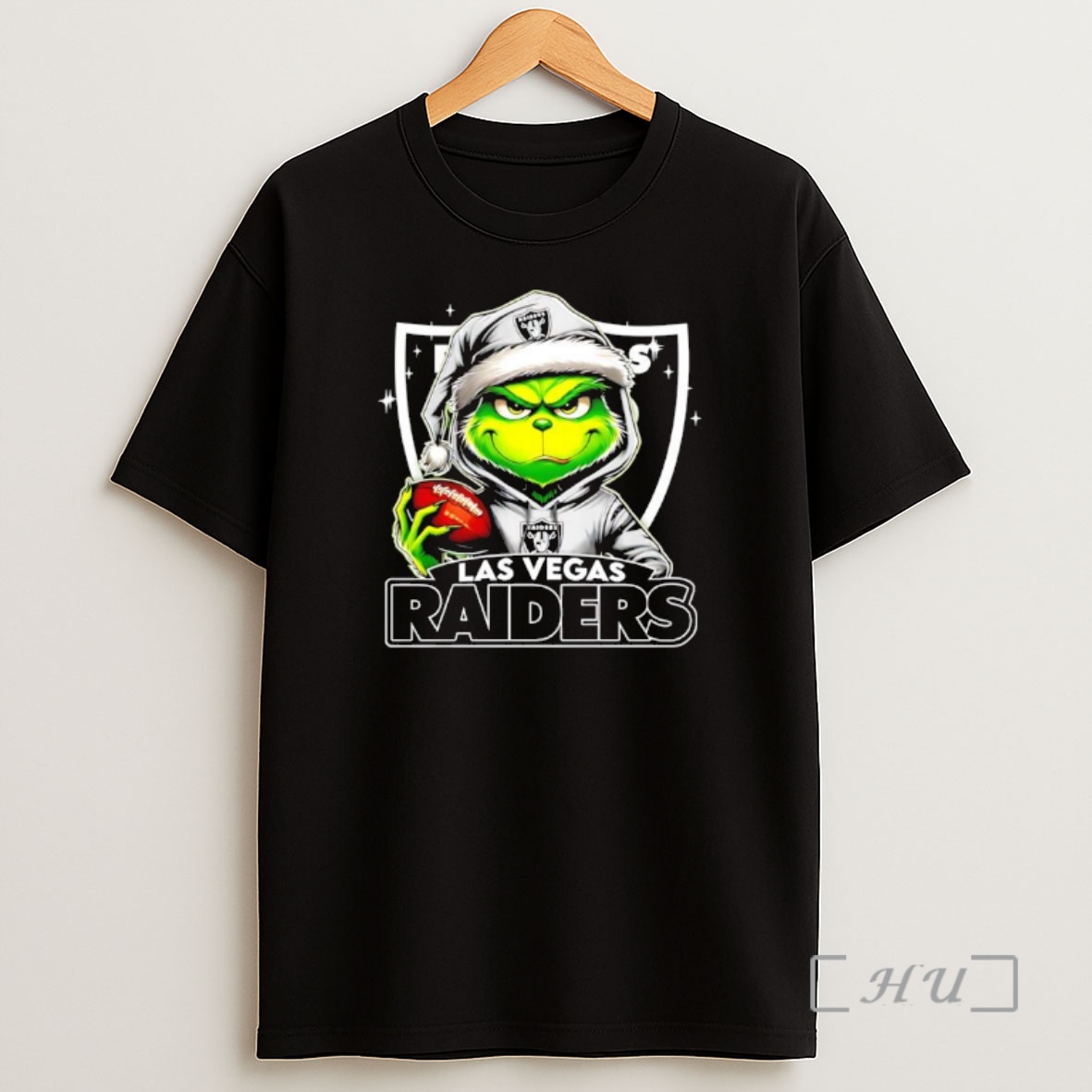 Officials Grinch Wearing Santa X Las Vegas Raiders Hat Christmas Premium Shirt Sweatshirt Tee