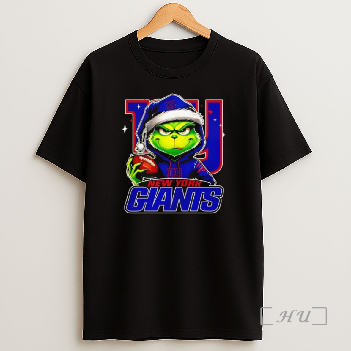 Officials Grinch Wearing Santa X New York Giants Hat Christmas Premium Shirt Sweatshirt Tee