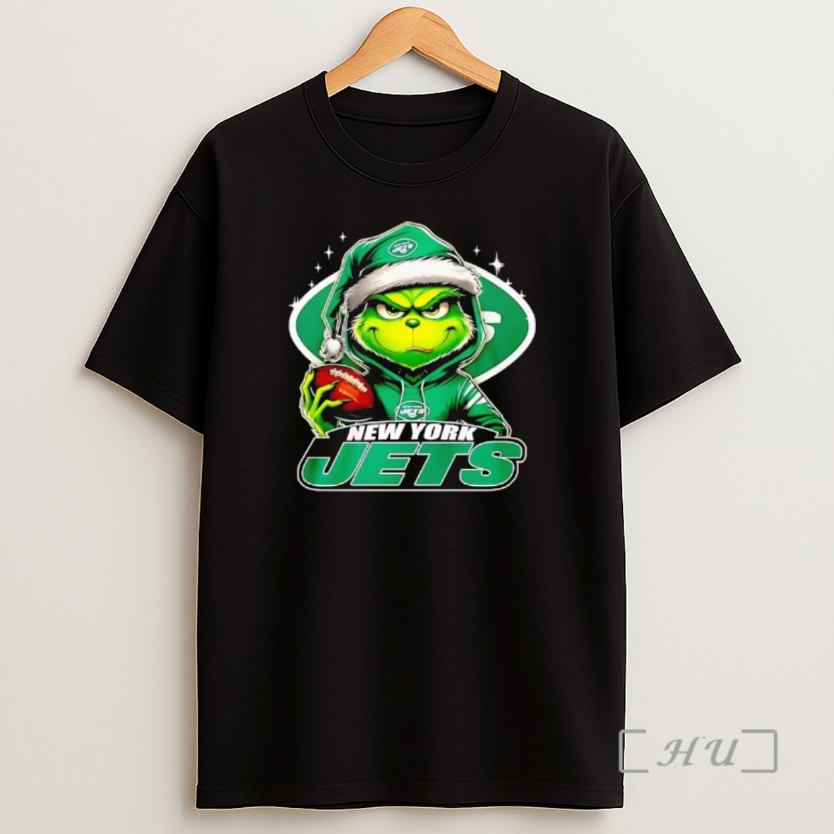 Officials Grinch Wearing Santa X New York Jets Hat Christmas Premium Shirt Sweatshirt Tee
