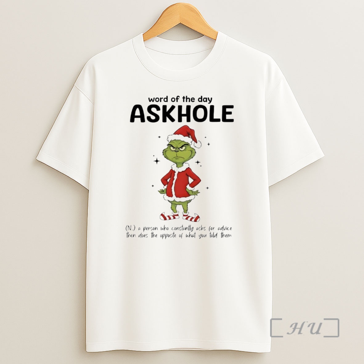 Officials Grinch Word Of The Day Askhole Definition Meaning Christmas Premium Shirt Sweatshirt Tee