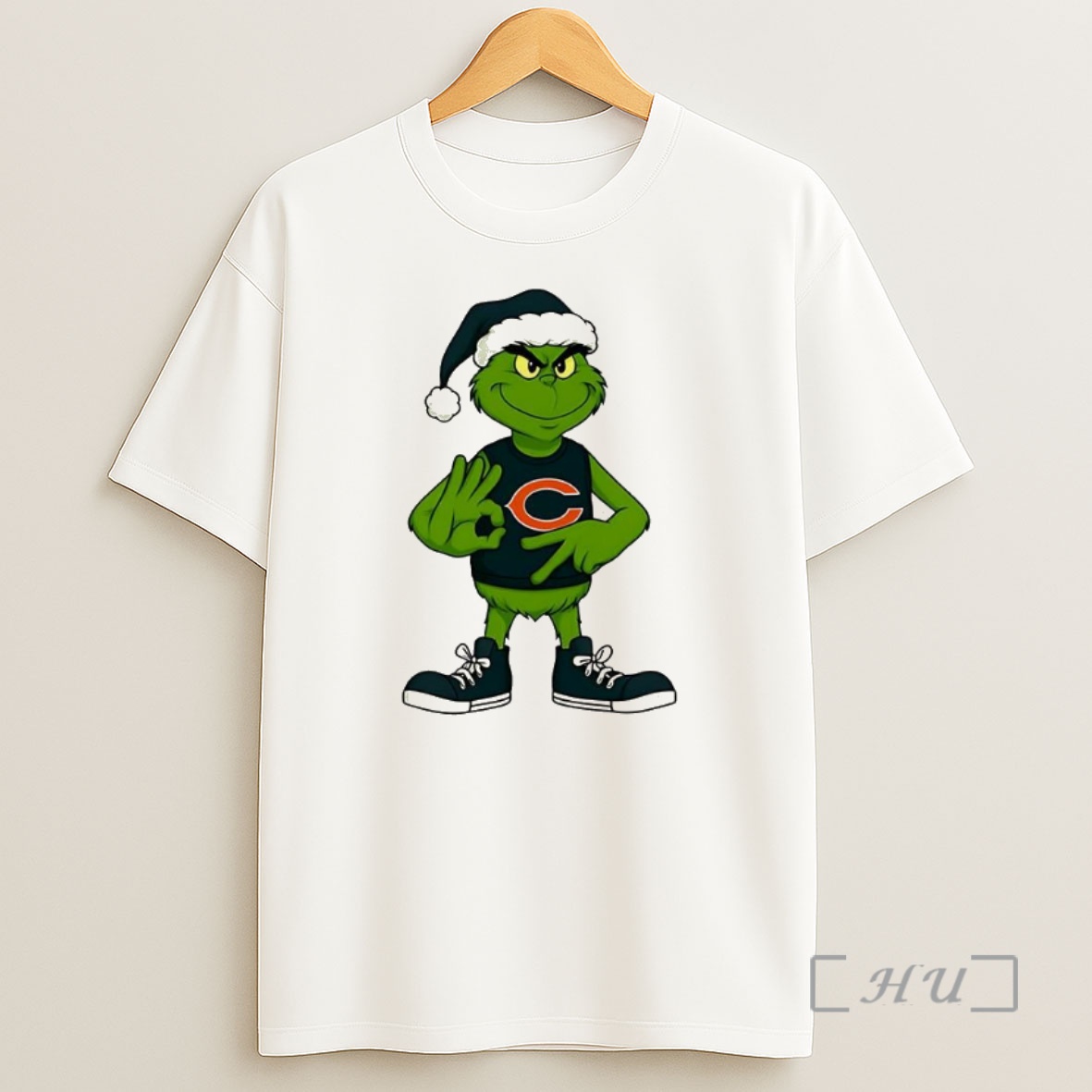 Officials Grinch X Chicago Bears Football Six Seven Meme Christmas Premium Shirt Sweatshirt Tee