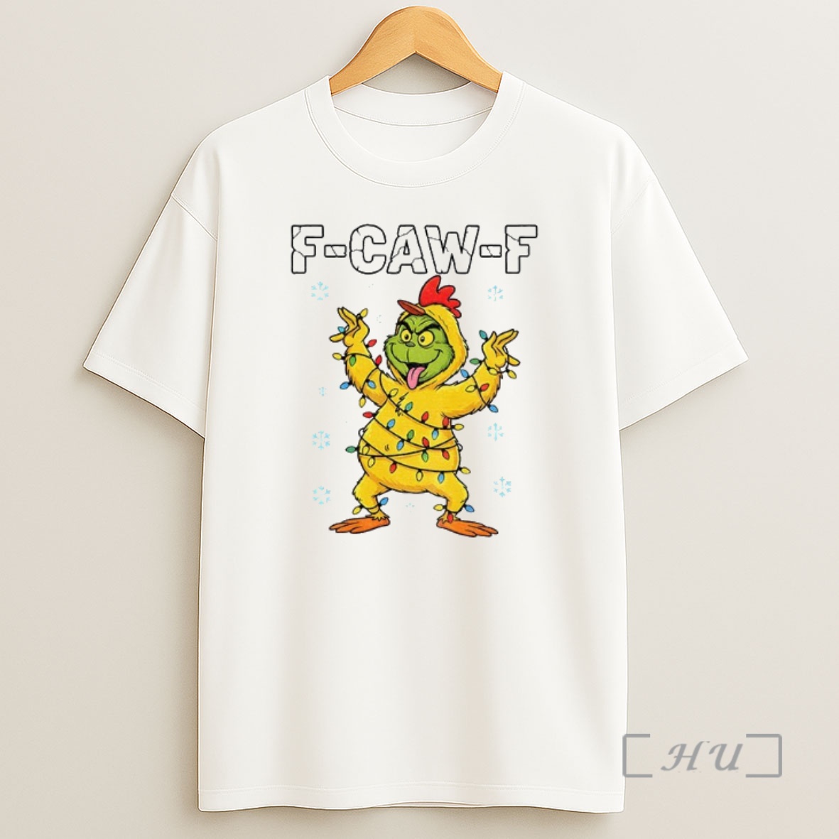 Officials Grinch X Chicken F Caw F Snow Christmas 2025 Premium Shirt Sweatshirt Tee