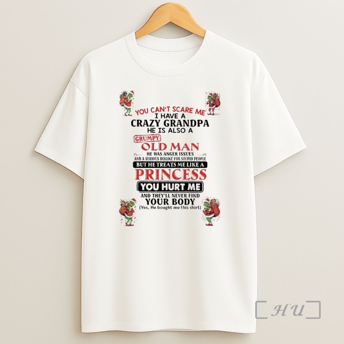 Officials Grinch You Cant Scare Me Princess You Hurt Me Christmas Premium Shirt Sweatshirt Tee