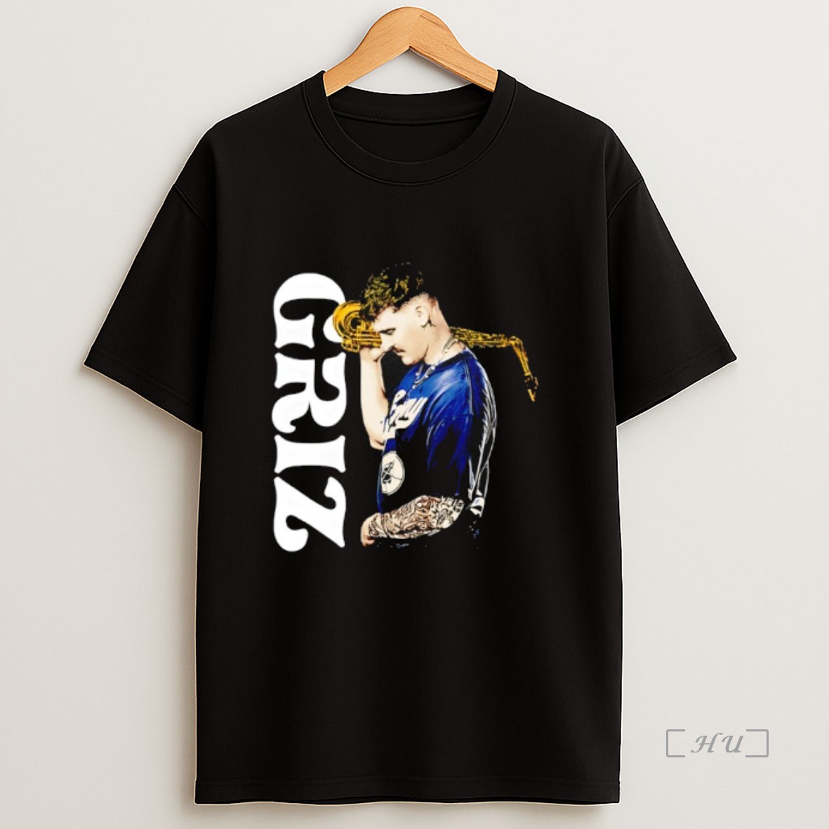 Officials Griz Grant Kwiecinski Holding Saxophone Portrait Premium Shirt Sweatshirt Tee