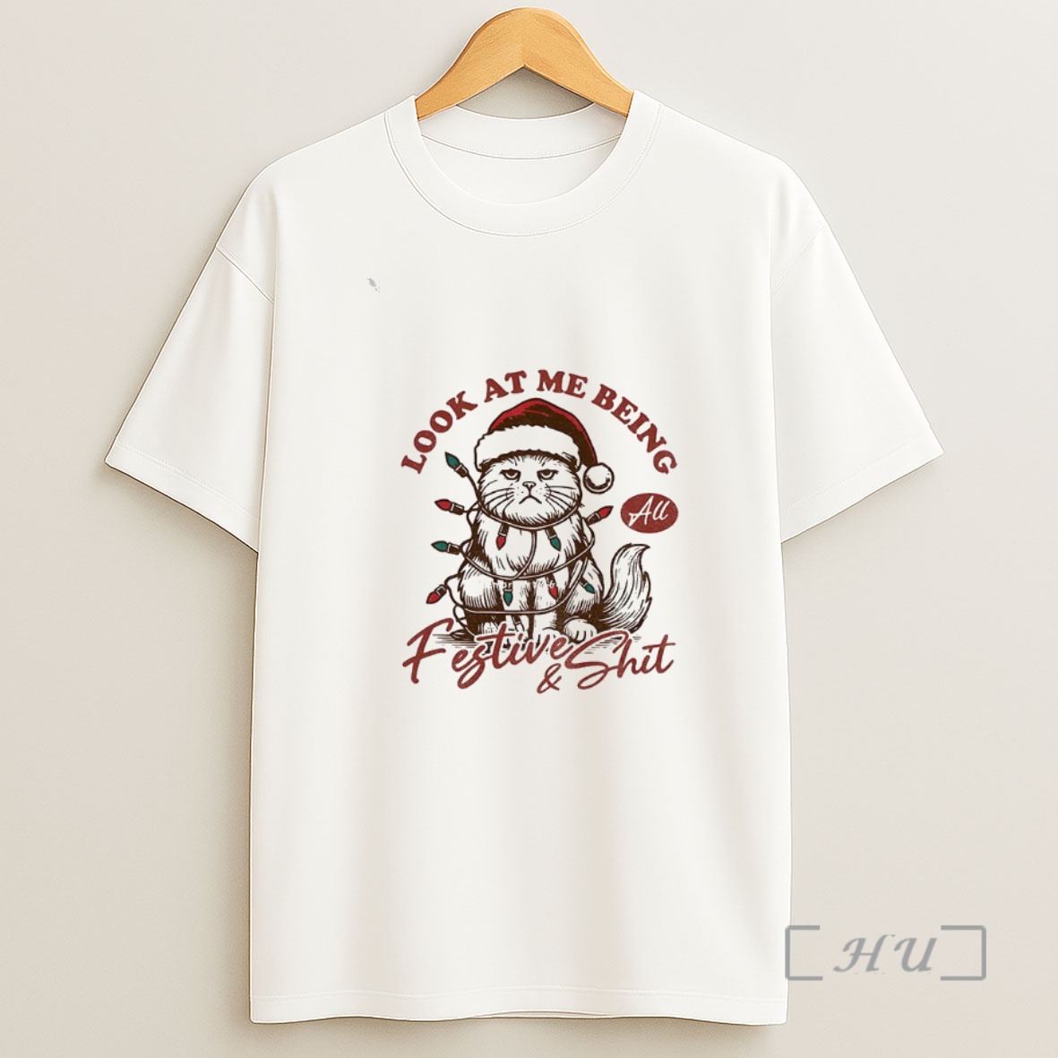 Officials Grumpy Cat Christmas Look At Me Being All Festive Shit Premium Shirt Sweatshirt Tee