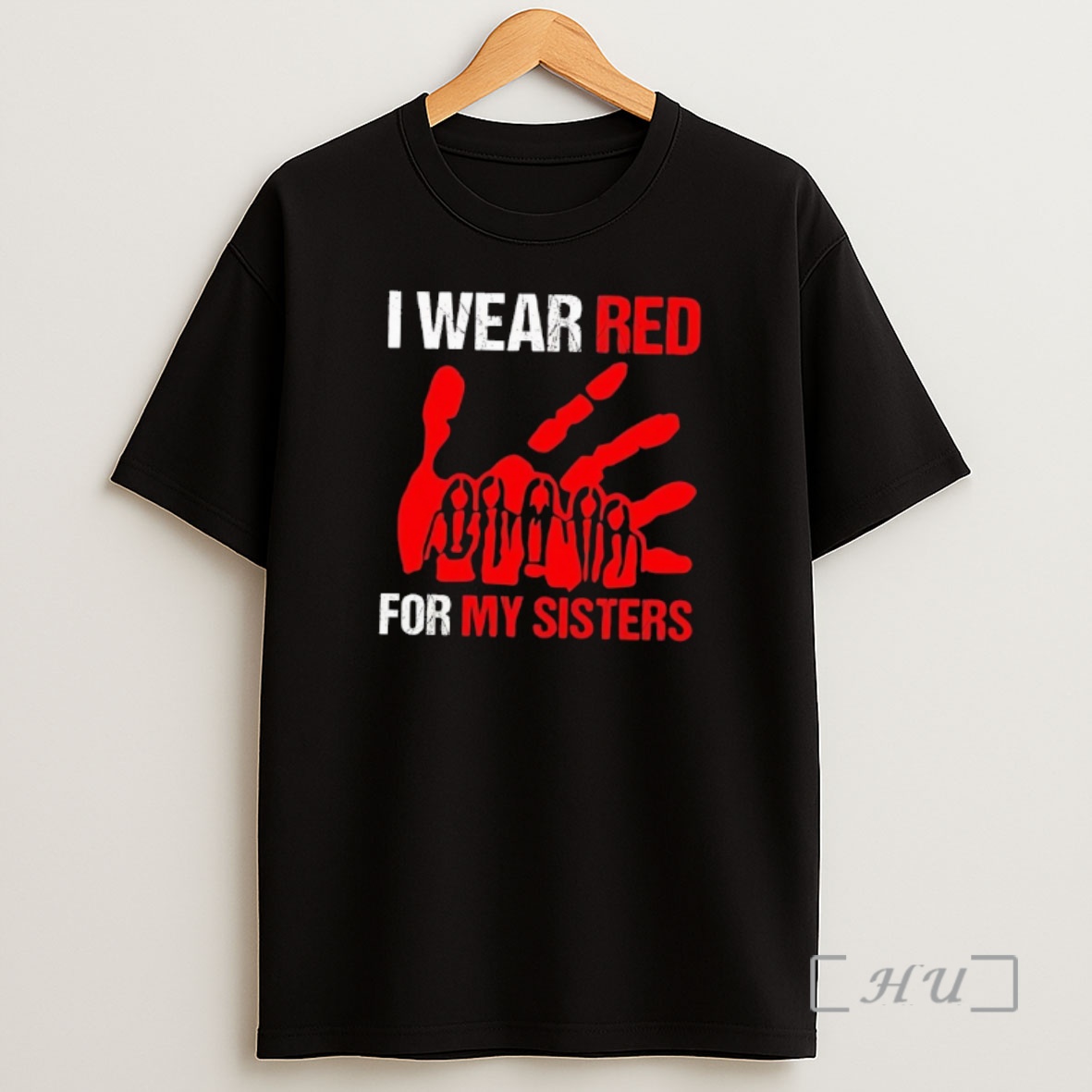 Officials Hand I Wear Red For My Sisters Premium Shirt Sweatshirt Tee