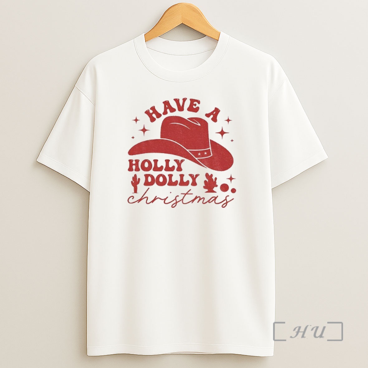 Officials Have A Holly Dolly Funny Christmas Cowboy Hat Premium Shirt Sweatshirt Tee