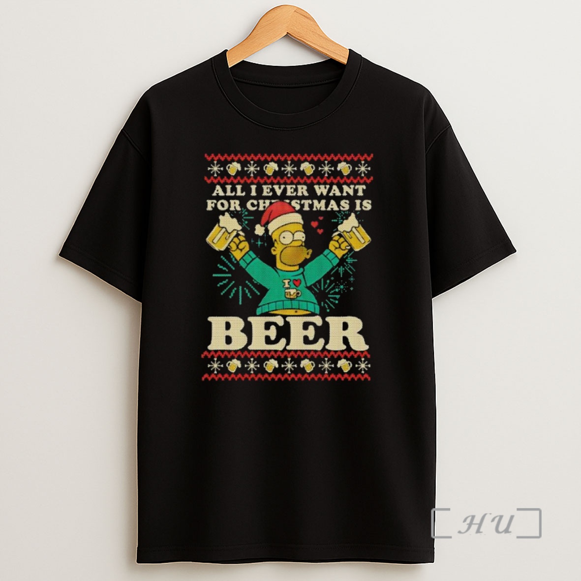 Officials Homer Simpson All I Ever Want For Xmas Is Beer Premium Shirt Sweatshirt Tee