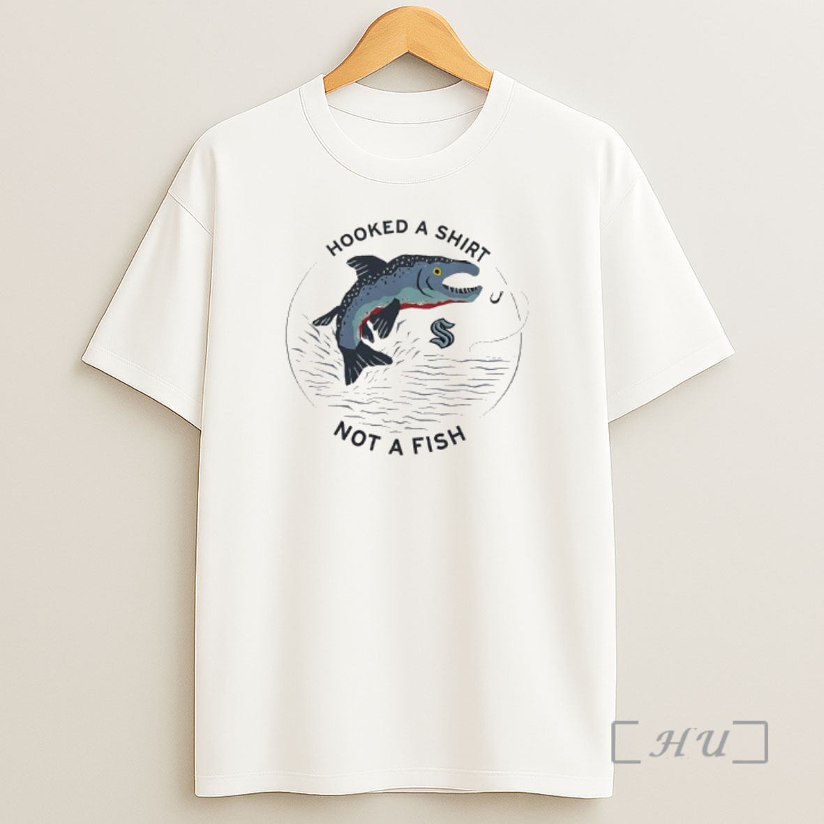 Officials Hooked A Not A Fish Graphic Fishing Premium Shirt Sweatshirt Tee