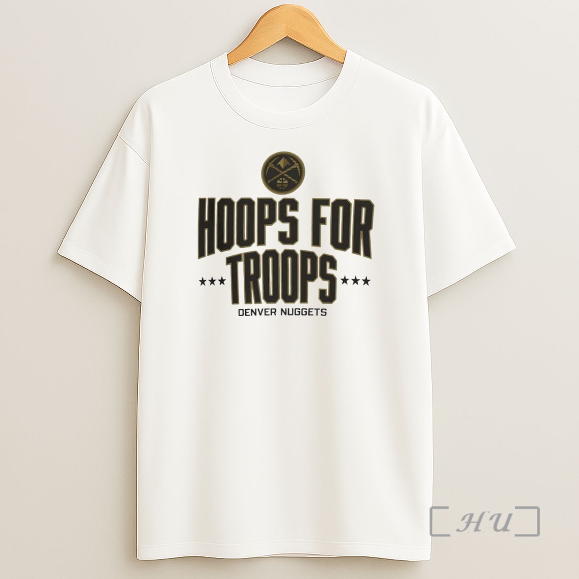 Officials Hoops For Troops Denver Nuggets Basketball Circle Premium Shirt Sweatshirt Tee
