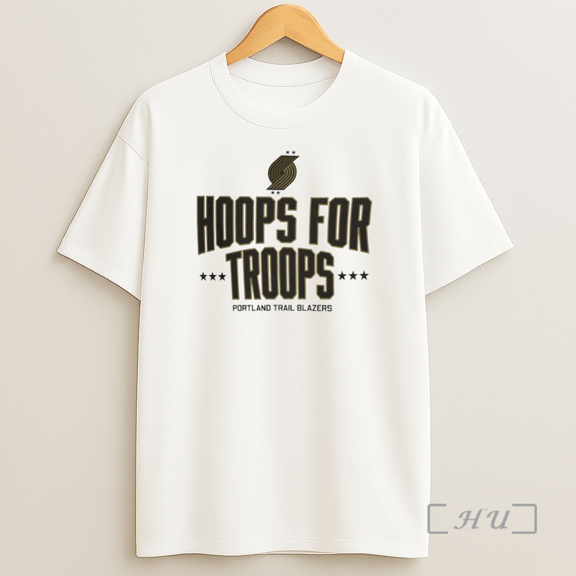Officials Hoops For Troops Portland Trail Blazers Basketball Circle Premium Shirt Sweatshirt Tee