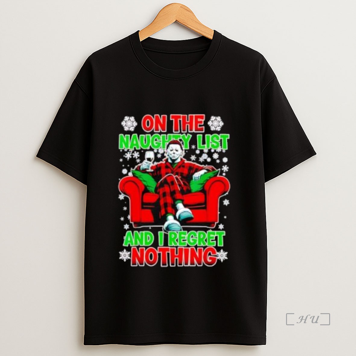 Officials Horror On The Naughty List And I Regret Nothing Christmas Premium Shirt Sweatshirt Tee