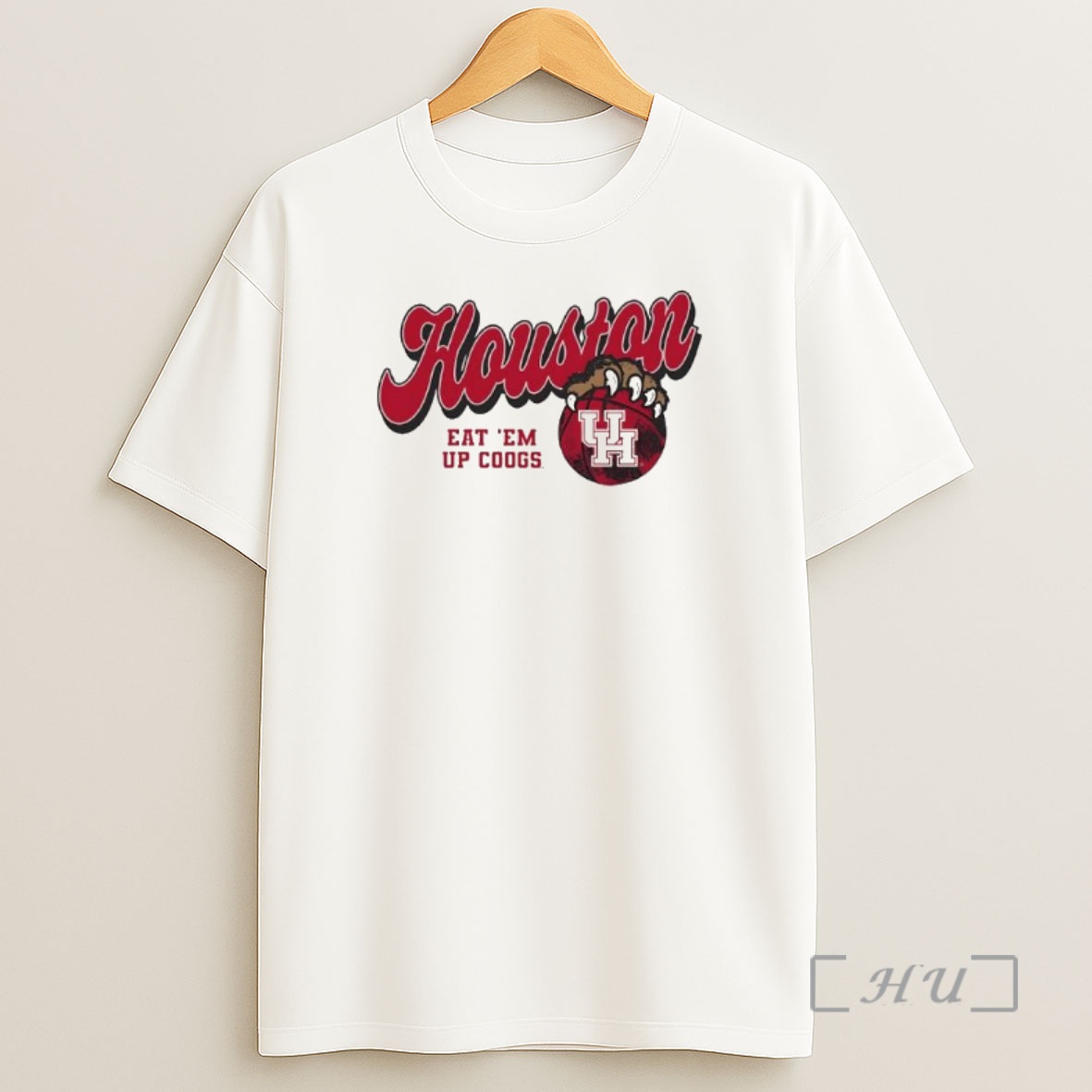 Officials Houston Cougars Eat Em Up Coogs Basketball Mascot Logo Premium Shirt Sweatshirt Tee