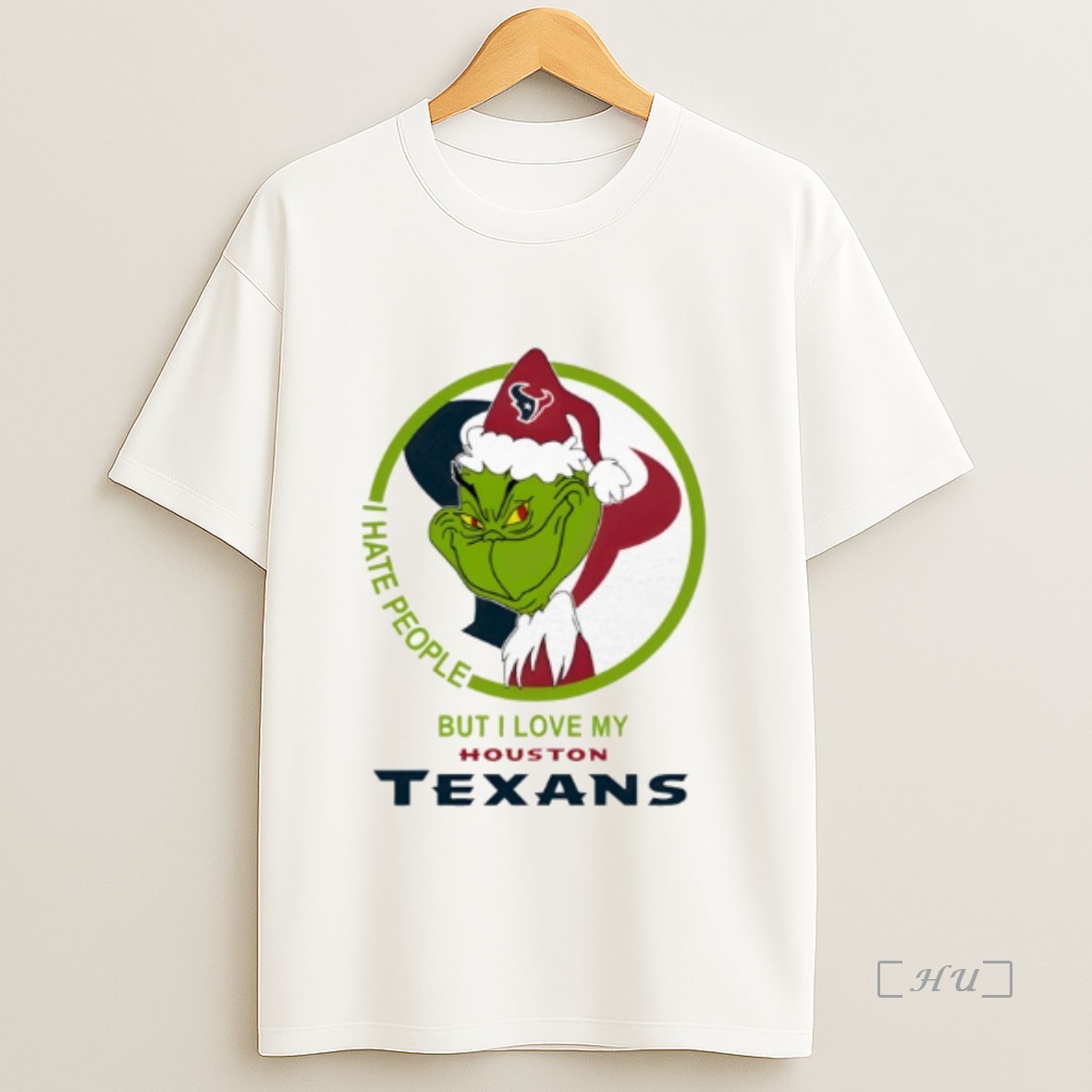 Officials Houston Texans Christmas Grinch I Hate People But I Love My Texans Premium Shirt Sweatshirt Tee