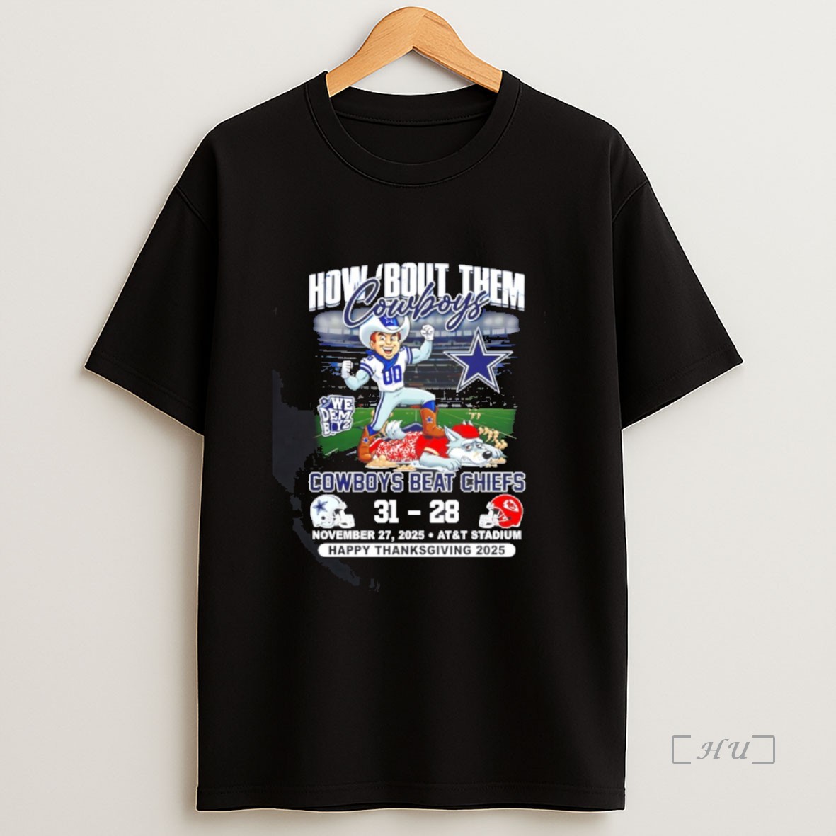 Officials How Bout Them Dallas Cowboys Beat Chiefs 31 28 Thanksgiving 2025 Mascot Premium Shirt Sweatshirt Tee