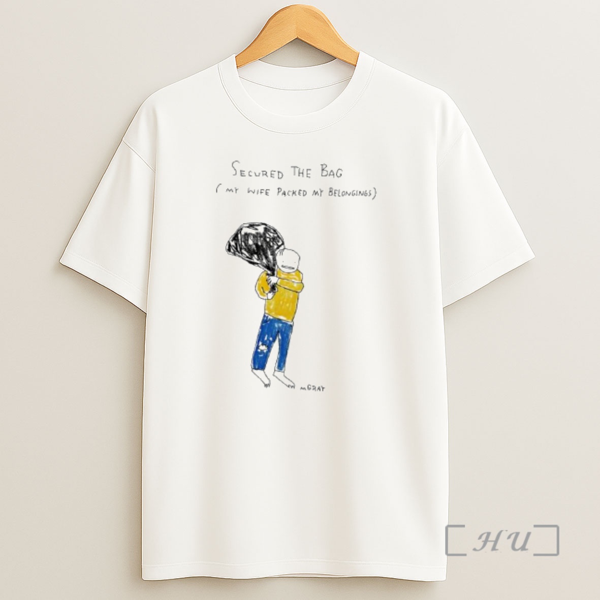 Officials Humorous Secured The Bag My Wife Packed My Belongings Premium Shirt Sweatshirt Tee
