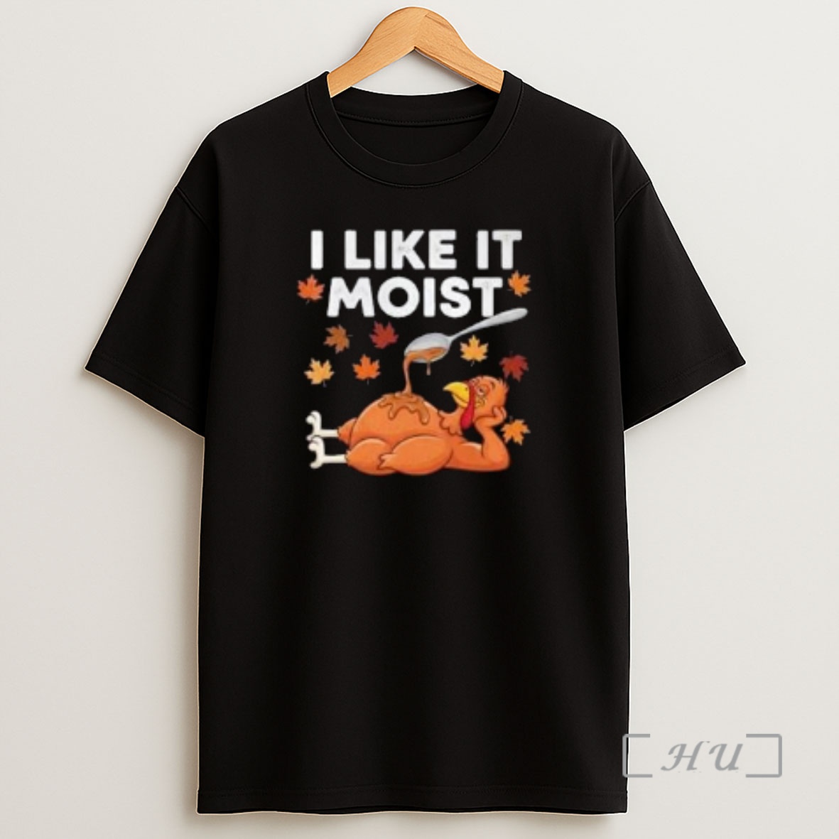 Officials I Like It Moist Funny Turkey Thanksgiving Circle Black Premium Shirt Sweatshirt Tee