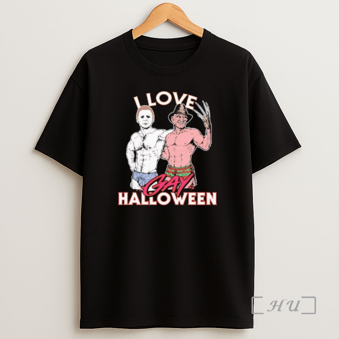 Officials I Love Gay Halloween Michael Myers And Freddy Krueger Premium Shirt Sweatshirt Tee