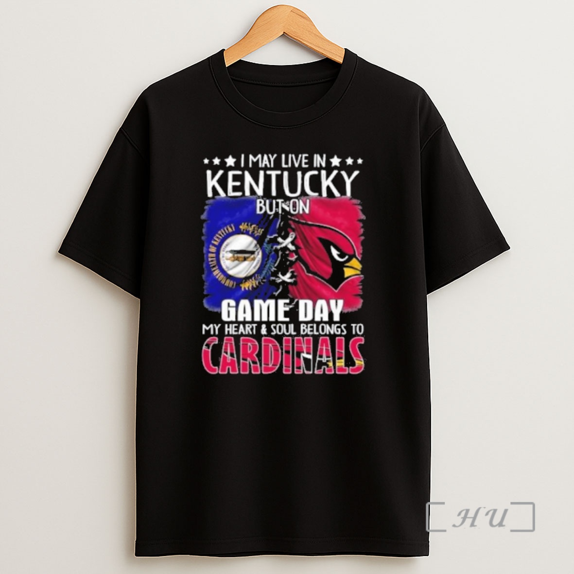 Officials I May Live In Kentucky But On Gameday My Heart And Soul Belongs To Arizona Cardinals Premium Shirt Sweatshirt Tee