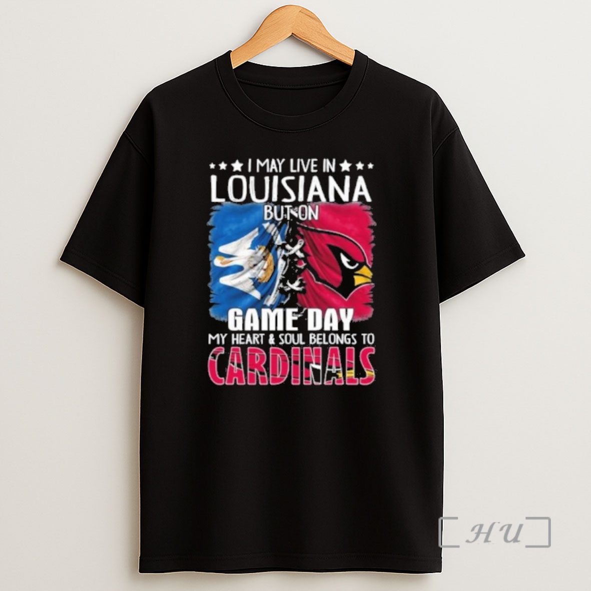 Officials I May Live In Louisiana But On Gameday My Heart And Soul Belongs To Arizona Cardinals Premium Shirt Sweatshirt Tee