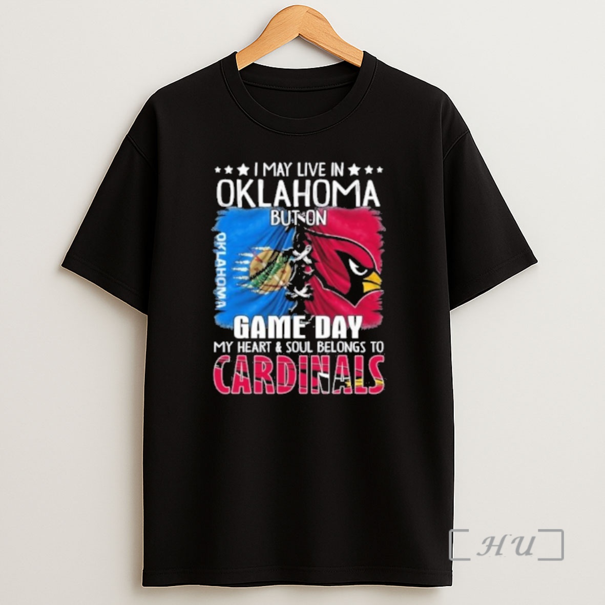 Officials I May Live In Oklahoma But On Gameday My Heart And Soul Belongs To Arizona Cardinals Premium Shirt Sweatshirt Tee