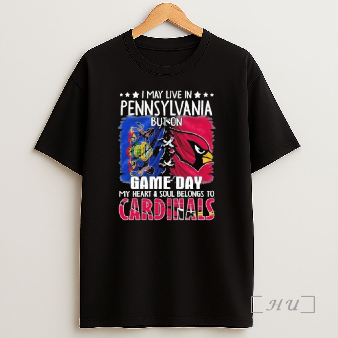 Officials I May Live In Pennsylvania But On Gameday My Heart And Soul Belongs To Arizona Cardinals Premium Shirt Sweatshirt Tee