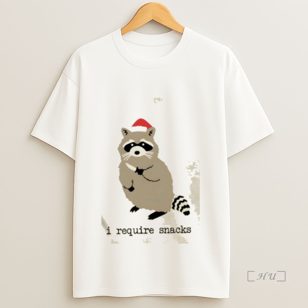 Officials I Require Snacks Raccoon Santa Hat Christmas Premium Shirt Sweatshirt Tee