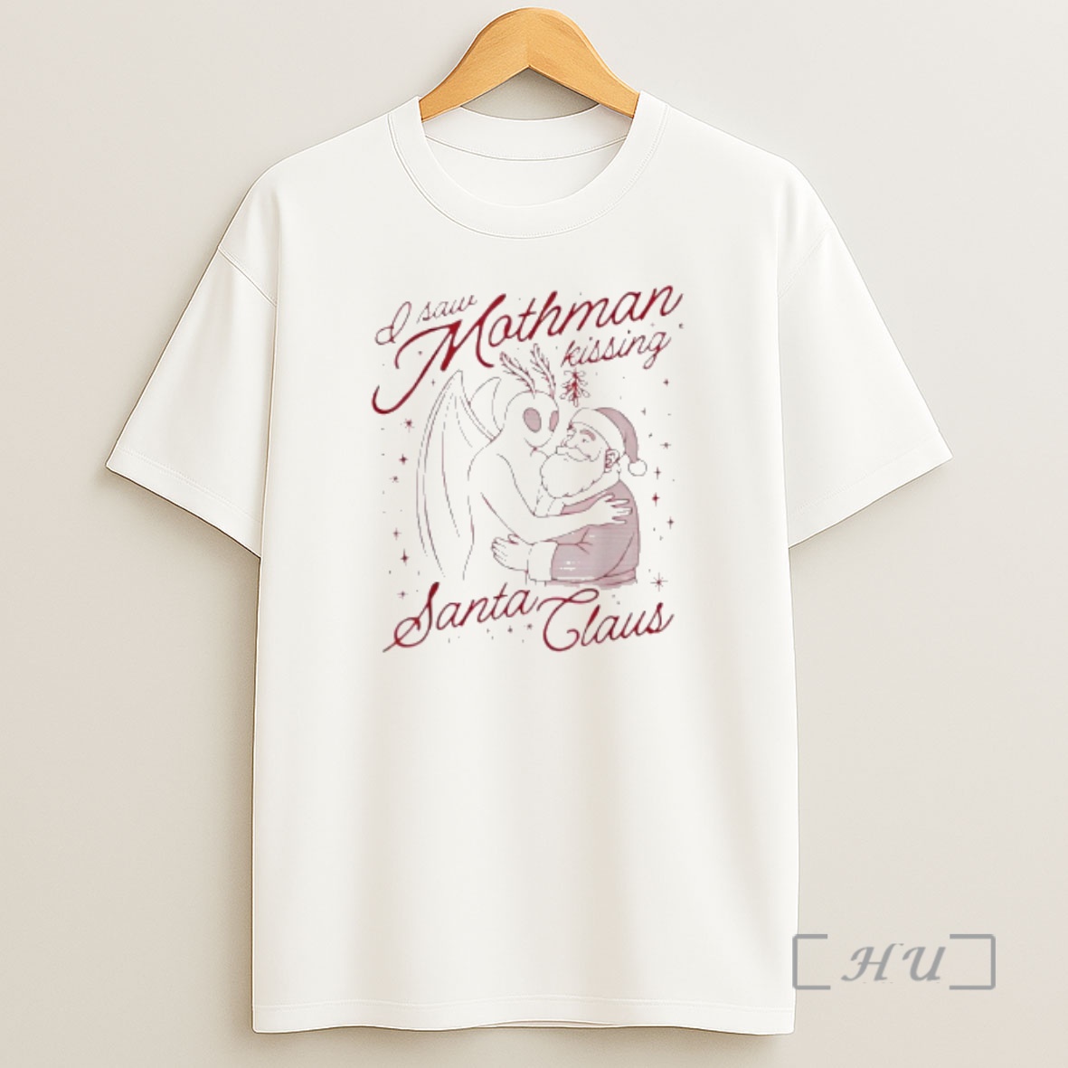 Officials I Saw Mothman Kissing Santa Claus Premium Shirt Sweatshirt Tee