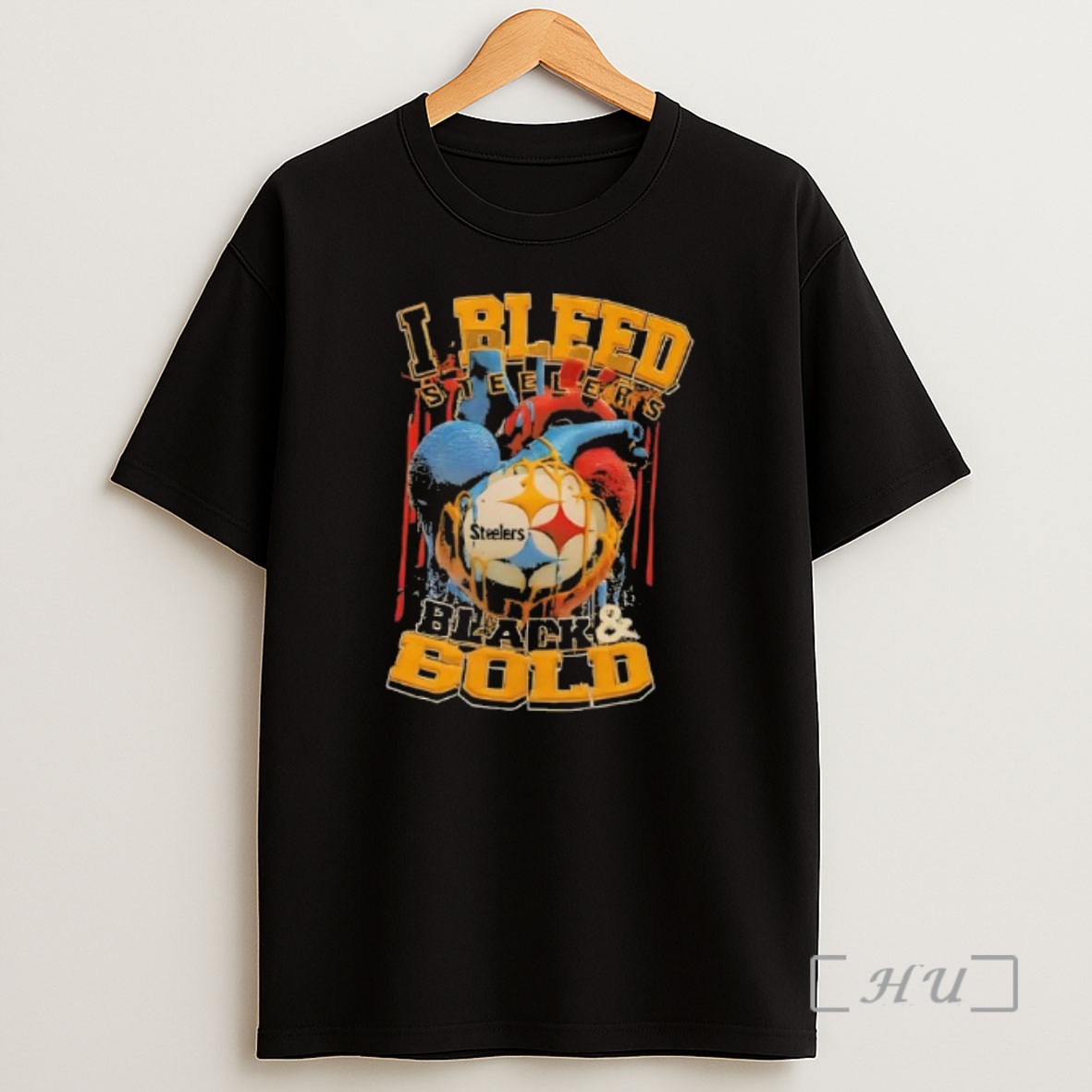 Officials I Bleed Pittsburgh Steelers Black Bold Heart Premium Shirt Sweatshirt Tee