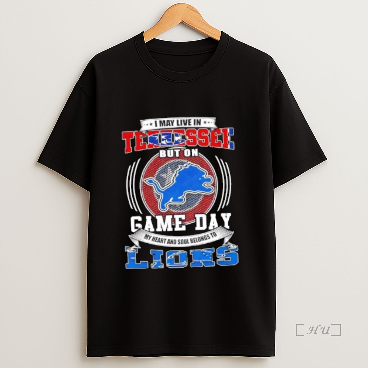 Officials I May Live In Tennessee But On Game Day Detroit Lions Football Premium Shirt Sweatshirt Tee